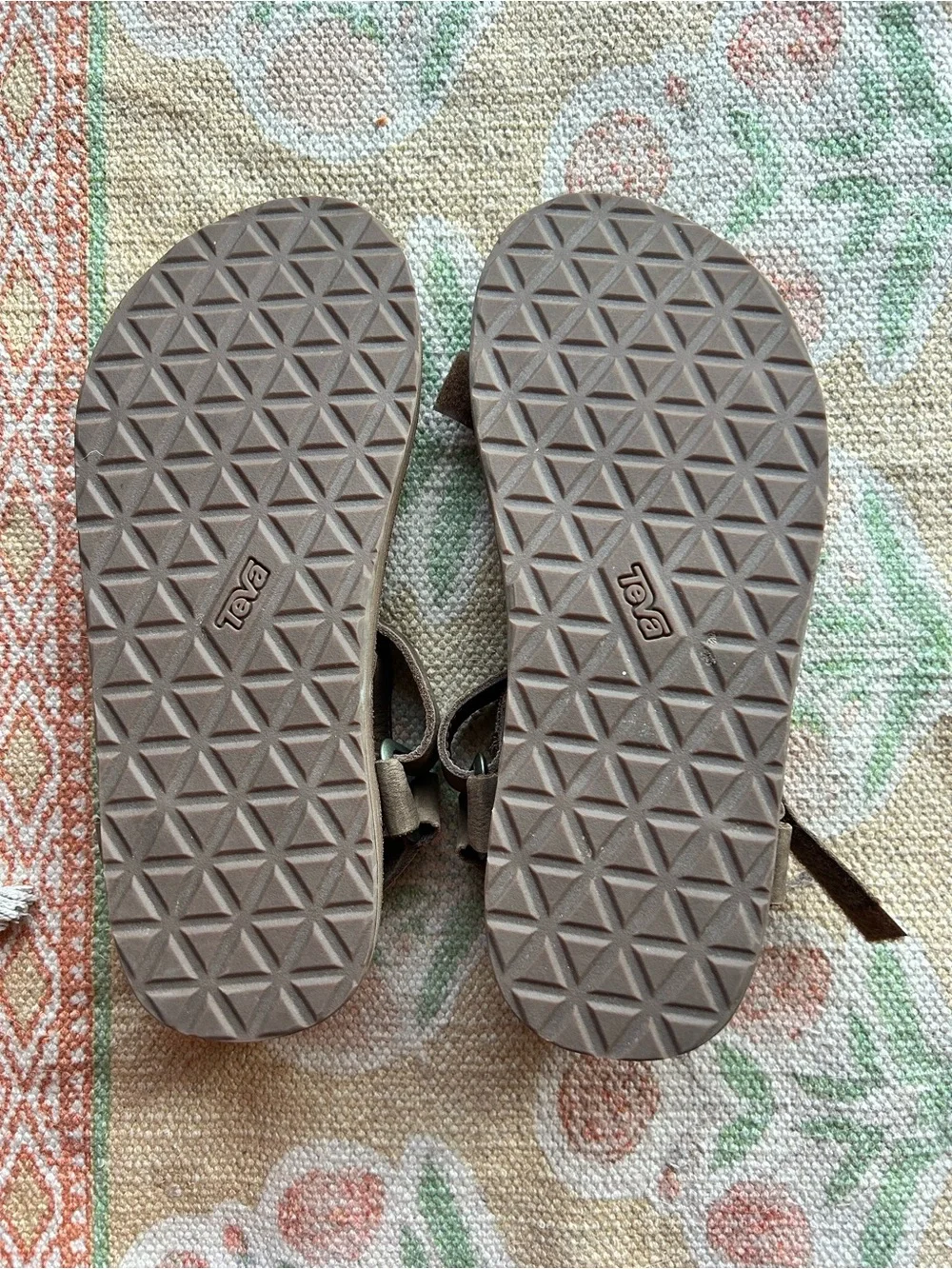 Teva Brown Leather Adjustable Strap Sandals